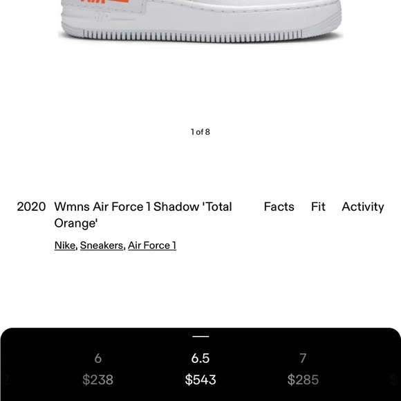 Nike 2020 Air Force 1 “Shadow Total Orange” - Picture 8 of 15